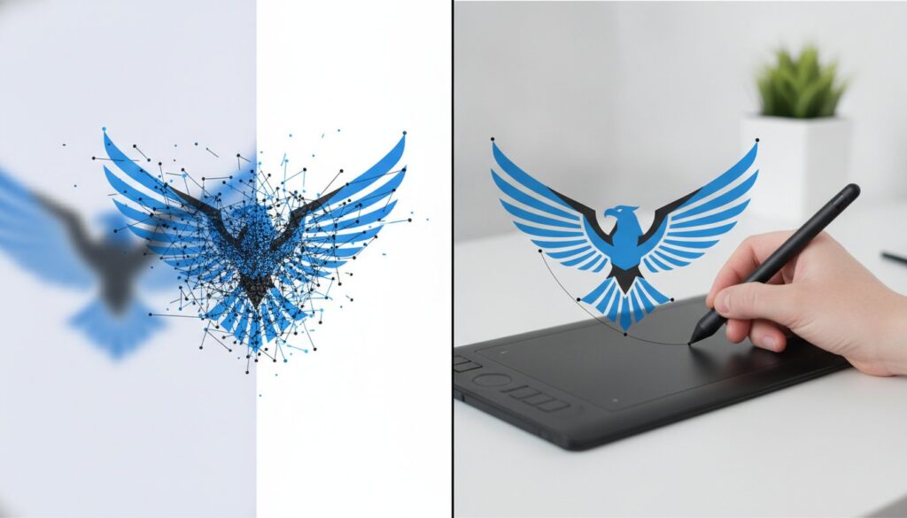 Raster to Vector Conversion: Professional Manual Redrawing vs. Automated Tracing